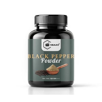 Organic Pure Ground Black Pepper, 125g (4.41 oz) - 100% Natural & Premium