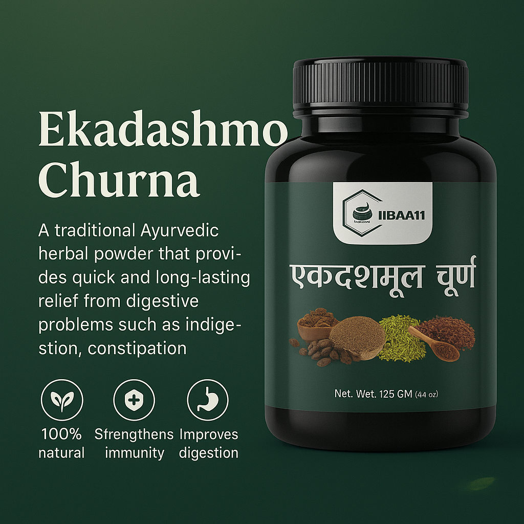 1BAA1 - Ekadashmool Churn | 100% Ayurvedic Remedy for Healthy Digestion